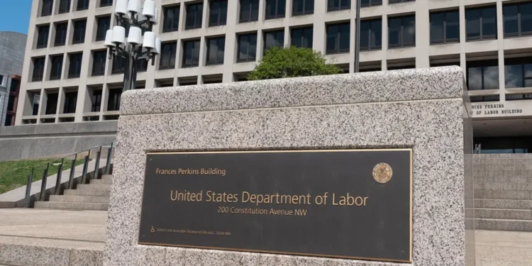 US Department of Labor building and signage in Washington, accompanying coverage of the proposed PERM overhaul.