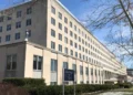 U.S. Department of State headquarters in Washington, DC, responsible for the US travel advisory affecting 11 African countries.
