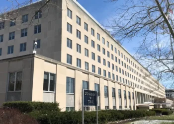 U.S. Department of State headquarters in Washington, DC, responsible for the US travel advisory affecting 11 African countries.